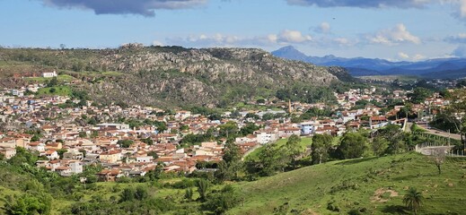 Fototapeta premium panoramic of ancient town of Diamantina, Minas Gerais, Brazil