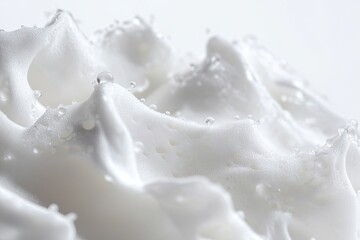 Whipped cream texture close-up