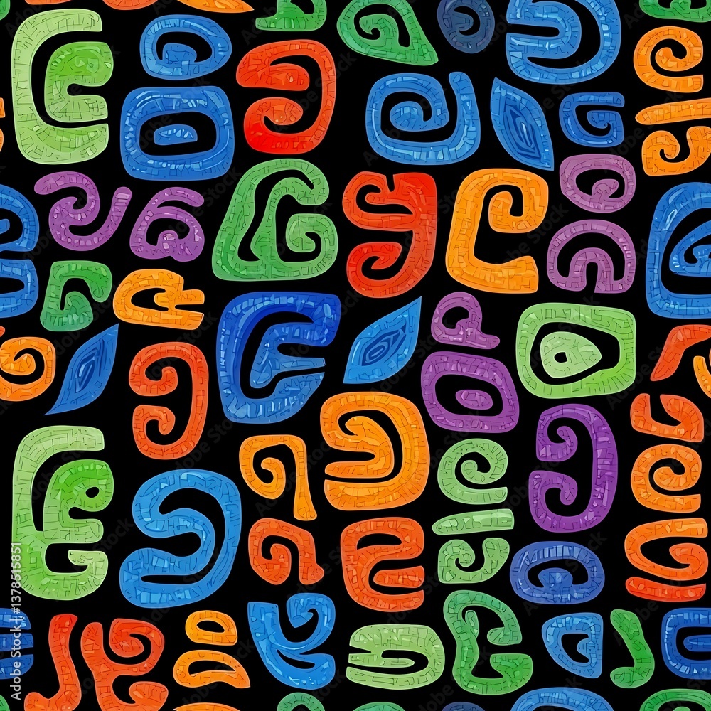 Poster colorful abstract swirl pattern seamless texture background