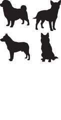 Naklejka premium luna dog image silhouette vector