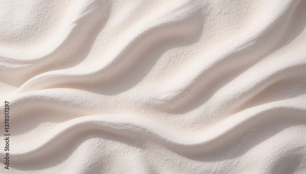 Poster flowing patterns of fine sand coastal beach abstract image textured environment top-down view natura