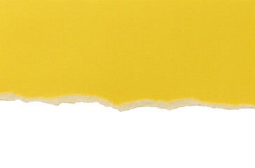Yellow Torn Paper Edge on transparent PNG Background