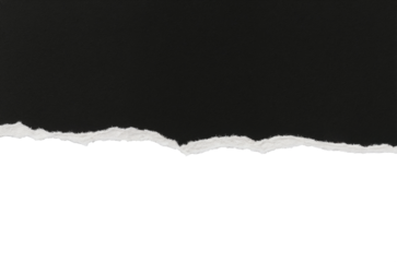 Black Torn Paper Edge on transparent PNG Background