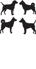 Obraz premium luna dog image silhouette vector