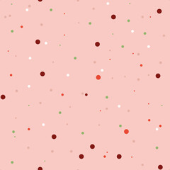 Minimalist Confetti Dots Seamless Pattern on Blush Pink Background
