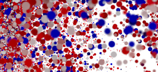 Abstract background with red, white, and blue circles. Perfect for patriotic themes.