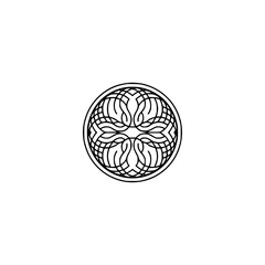 Intricate Minimalist Circle Design: Geometric, Modern, and Symbolic