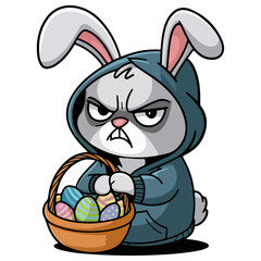 easter bunny with eggs