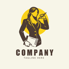 business woman logo design