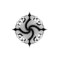 Elegant Black & White Swirl Mandala Design