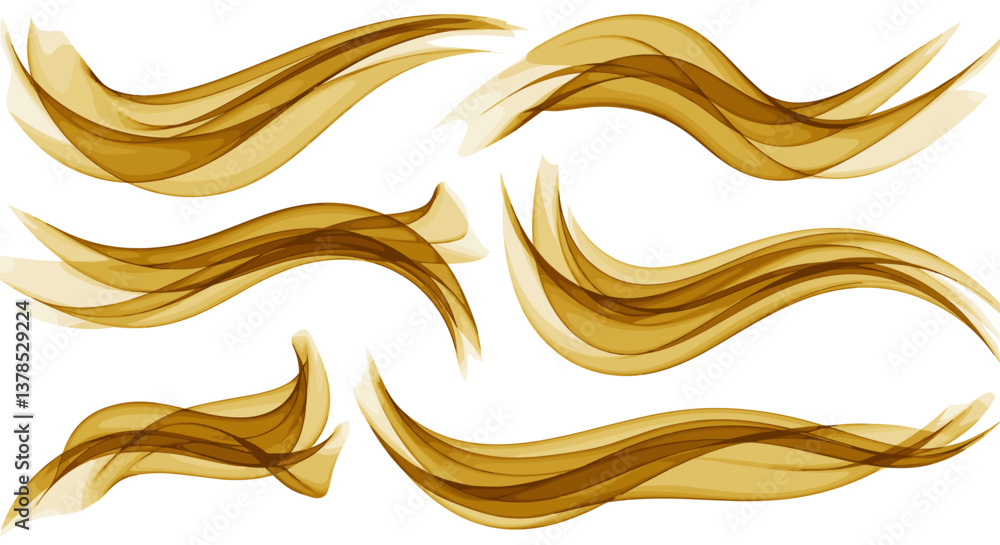 Poster abstract gold wave design elements. perfect for backgrounds or design projects.