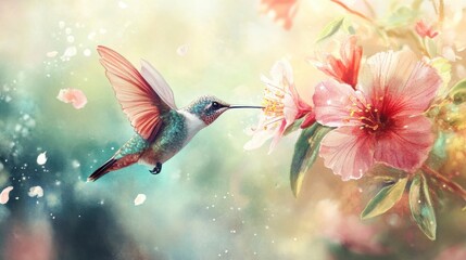 Bird And Flowers Painting