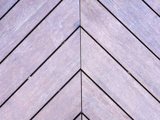 Wooden floor with a chevron pattern