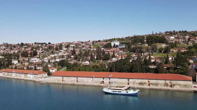 Beautiful aerial view of Portorozh Slovenia