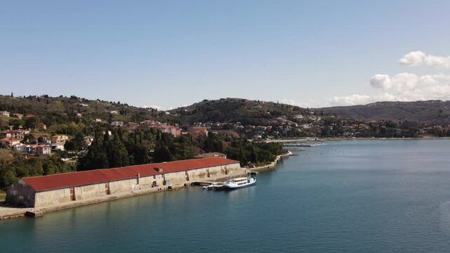 Beautiful aerial view of Portorozh Slovenia