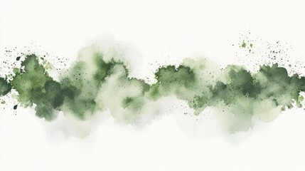 Soft pastel green watercolor stains blending on textured paper, artistic and delicate