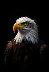 Obraz premium american bald eagle with white background