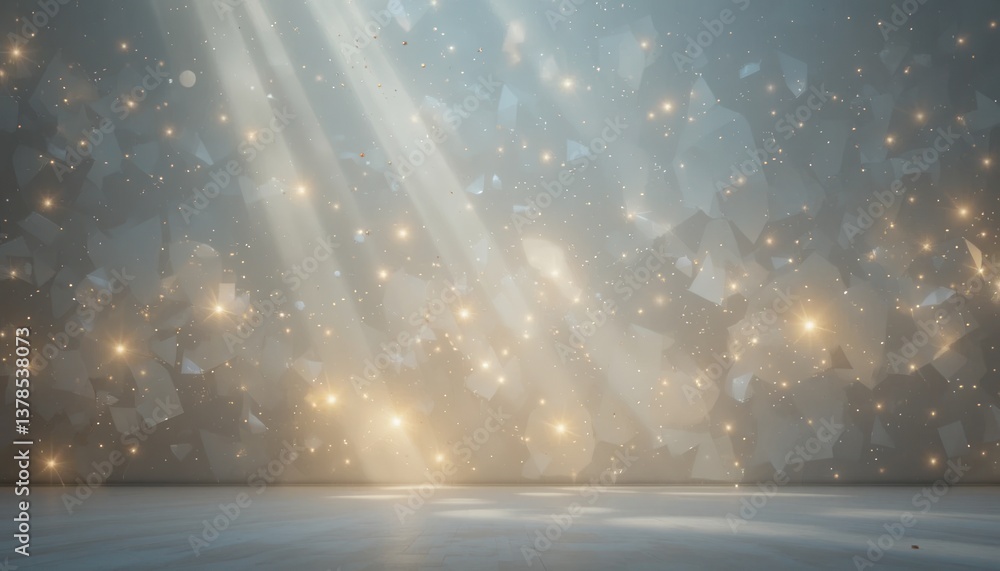 Poster illuminating light rays creating sparkling atmosphere abstract background digital art ethereal envir