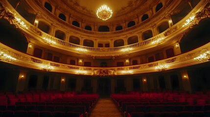 Obraz premium Historic opera house interior