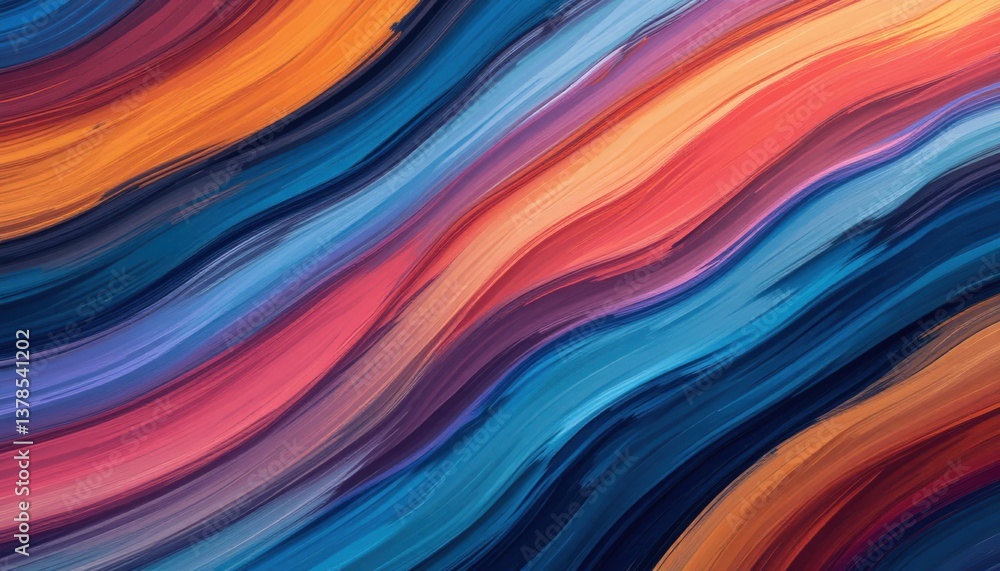 Poster dynamic abstract waves digital art creation colorful patterns vibrant environment artistic viewpoint