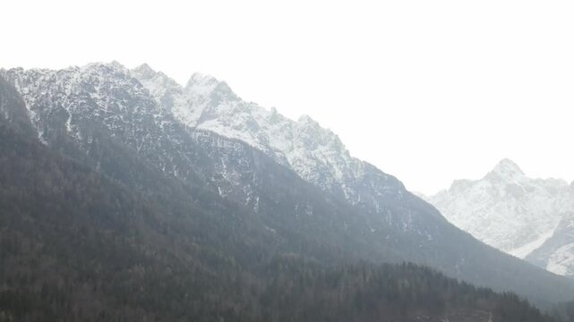 Aerial view of Slovenian Alpes
