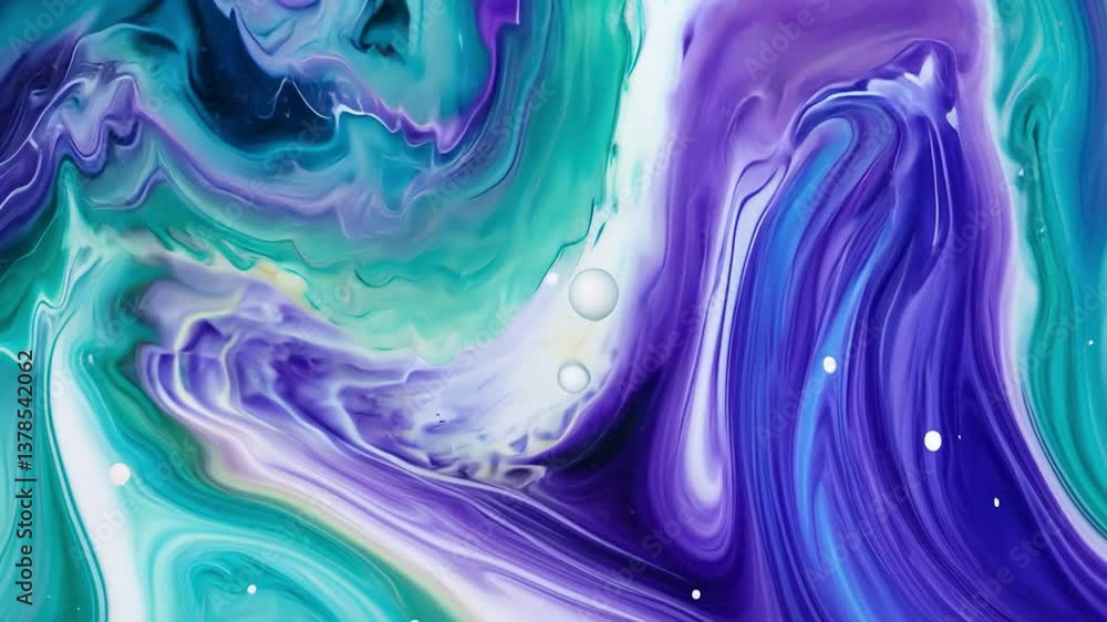 Poster swirling serenity: a captivating and abstract artwork that showcases an array of colors blended toge