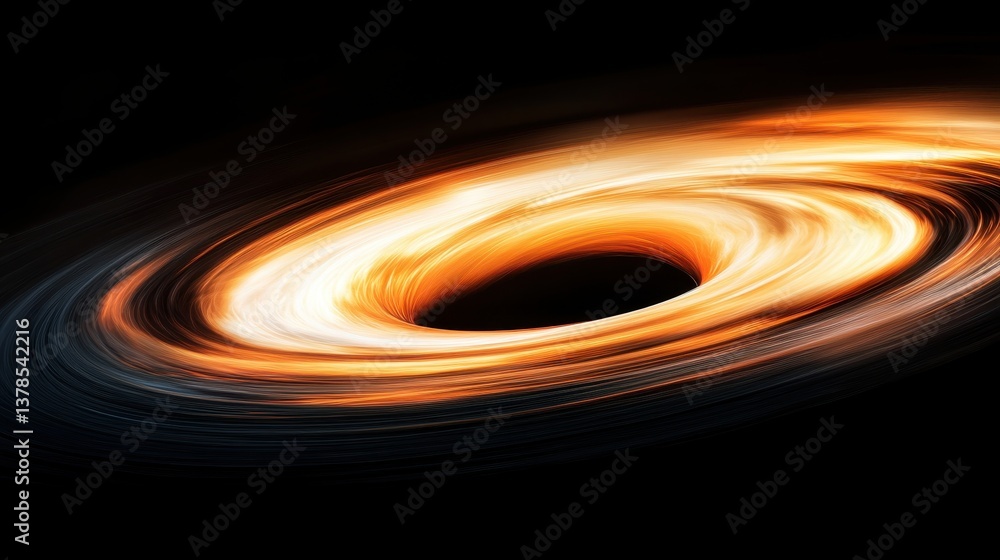 Poster cosmic swirl of vibrant energy in a dark void showcasing an intricate design of light and movement