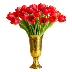 bouquet of tulips in vase