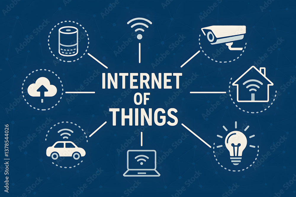 Poster internet of things network: a visual representation of the interconnectedness of devices in the inte