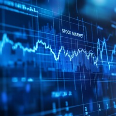 Naklejka premium Stock market graph and financial chart with uptrend
