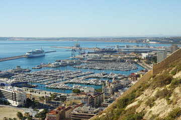 The panorama from Santa Barbara castle, Alicante, Spain