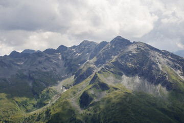 Naklejka premium Panorama of Gastein valley from Graukogel mountain, Austria