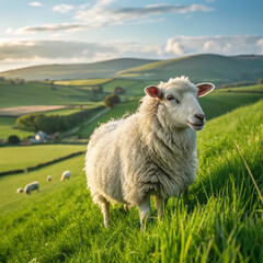 Fototapeta premium sheep in the field