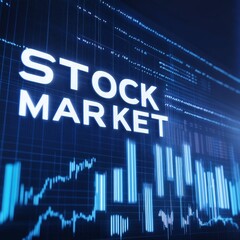 Stock market graph and financial chart with uptrend