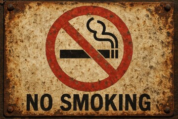 Rustic No Smoking Sign: A Vintage Warning