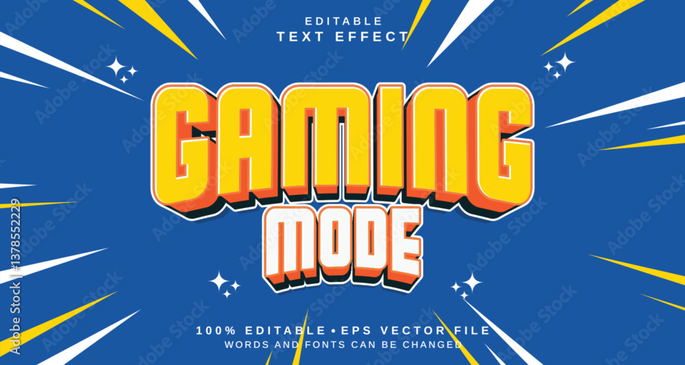 Poster editable text style effect - gaming mode text style theme.