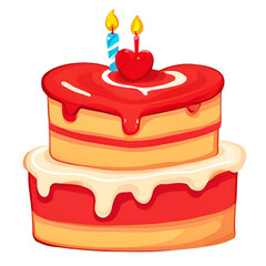 birthday cake with candles