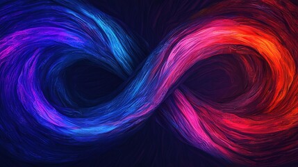Fototapeta premium Infinity loop conceptual digital artwork visual representation abstract art digital environment artistic perspective
