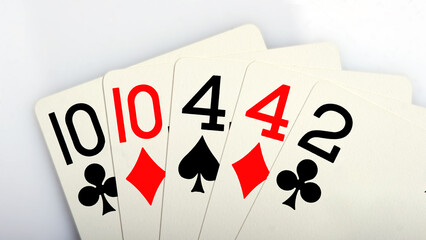 Two pair. Poker combinations - all types of playing card combinations in poker