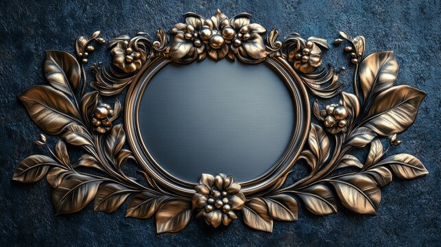 Elegant silver collectible award plaque frame featuring ample blank space for customizable text insertion