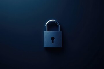 Fototapeta premium Digital padlock for cybersecurity and data protection. AI generated illustration.
