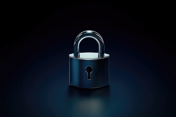 Fototapeta premium Digital padlock for cybersecurity and data protection. AI generated illustration.