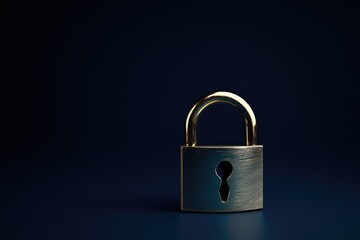 Fototapeta premium Digital padlock for cybersecurity and data protection. AI generated illustration.