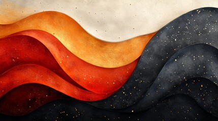 Obraz premium Vibrant Grainy Background with Bold Abstract Color Waves and Dynamic Texture