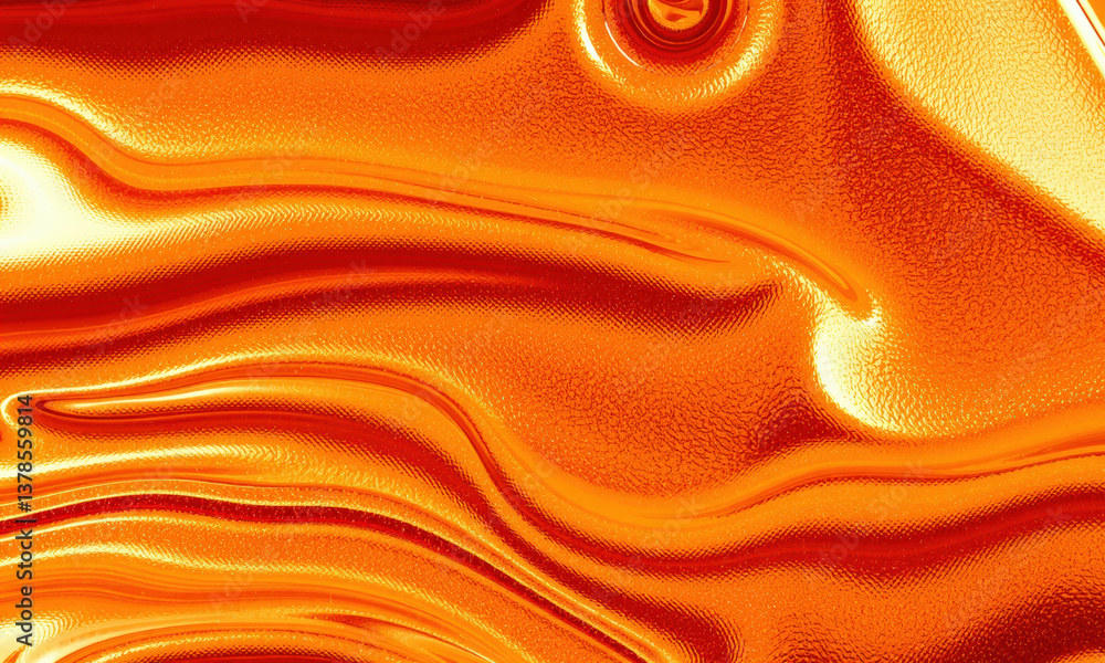 Aufkleber vibrant copper liquid background with smooth, flowing textures and rich orange hues, creating warm a