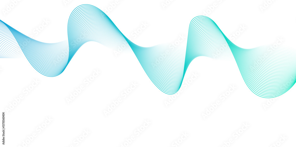 Poster abstract blue flow blend wave lines and technology background. background lines wave abstract stripe