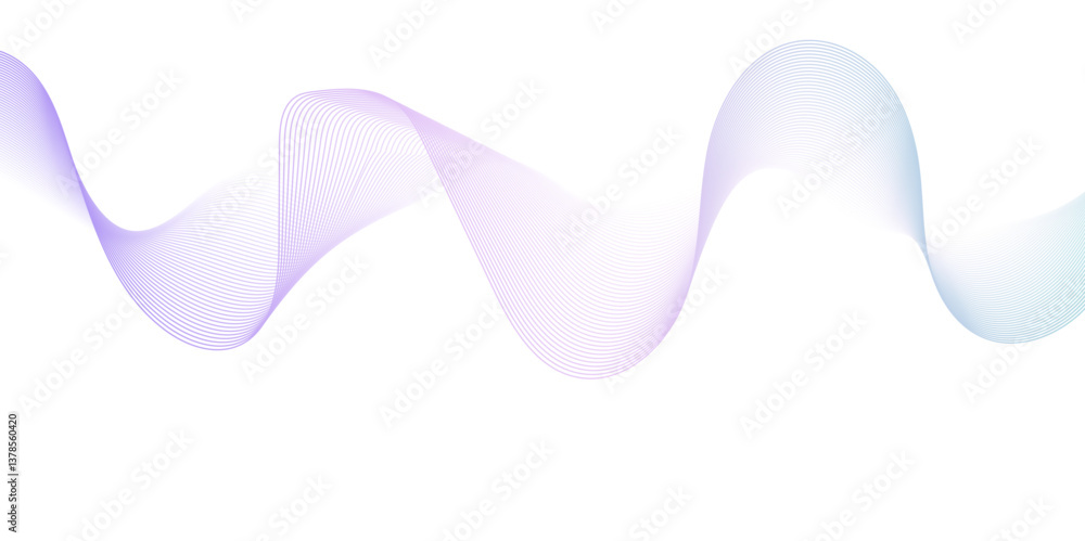 Poster abstract blue flow blend wave lines and technology background. background lines wave abstract stripe