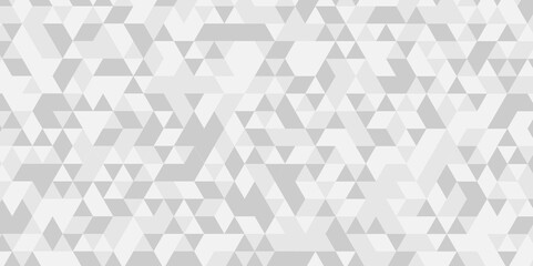 Fototapeta premium Seamless geometric pattern square shapes low polygon backdrop background. Abstract geometric wall tile and metal cube background triangle wallpaper. Gray and white polygonal background.