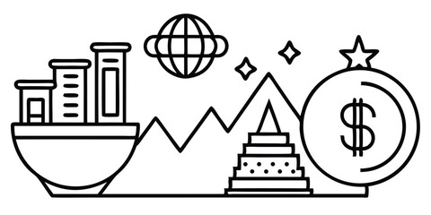 Editable Investment Icons Set – Customizable Line-Based Finance Symbols