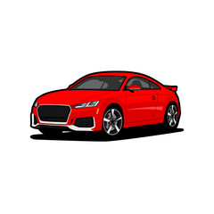 vector illustration drawing sports car or supercar
